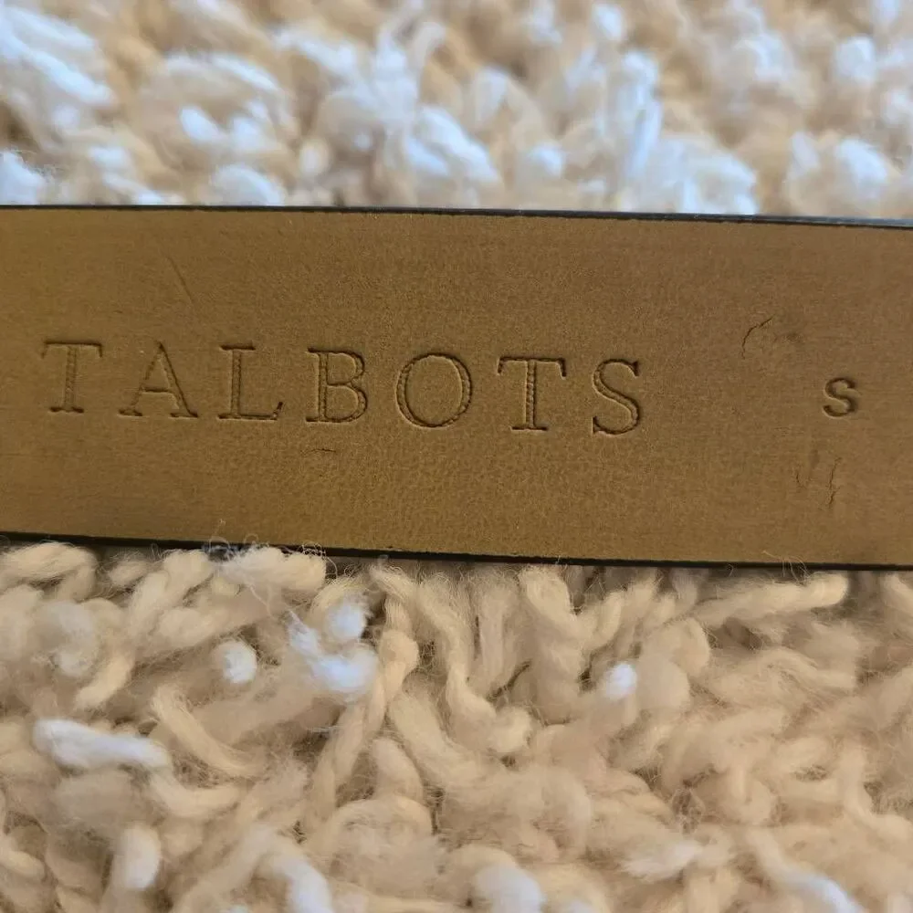 Talbots Black Patent Leather Belt Small